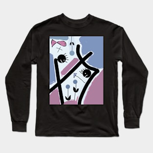 Kids and Color Stick Figure Long Sleeve T-Shirt